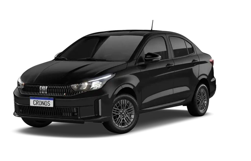 Fiat Cronos preto, destaque entre os carros econômicos da Fiat