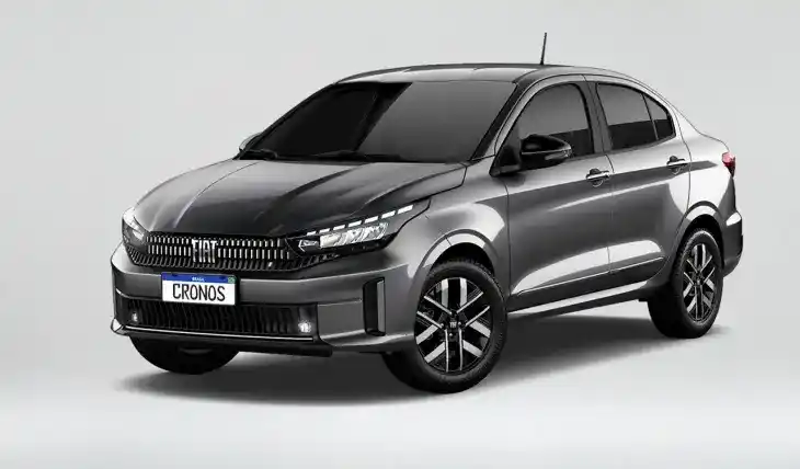 Cronos, tipo de carro sedan Fiat Cronos cinza, tipo de carro sedan com espaço interno e conforto para famílias
