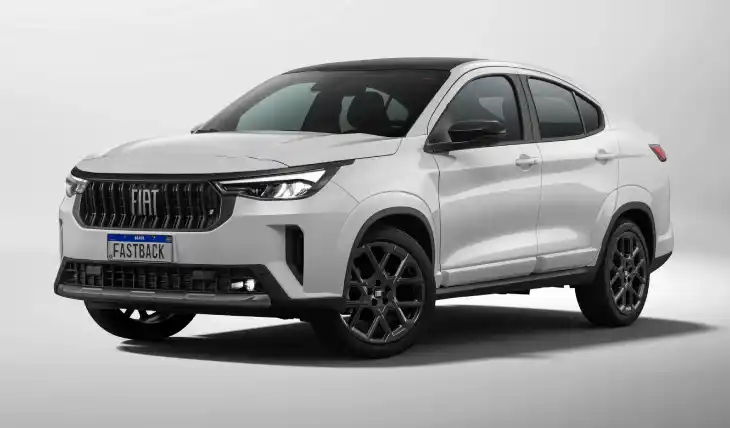 Fastback, tipo de carro coupé Fiat Fastback branco, tipo de carro coupé com design esportivo e moderno